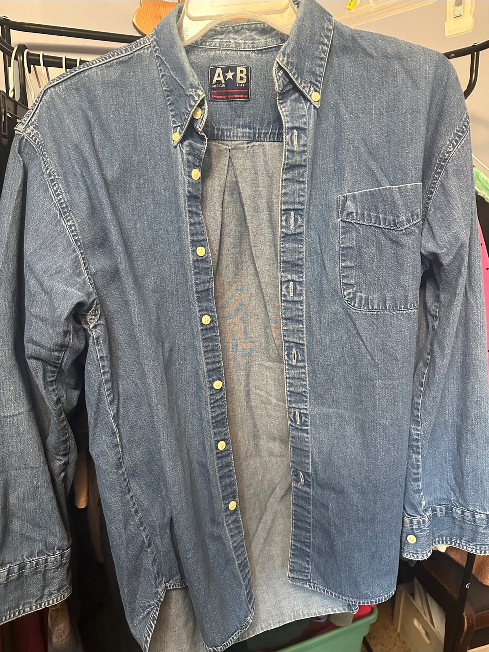 Denim Button-Down Shirt - Blue